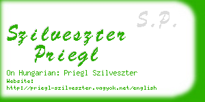 szilveszter priegl business card